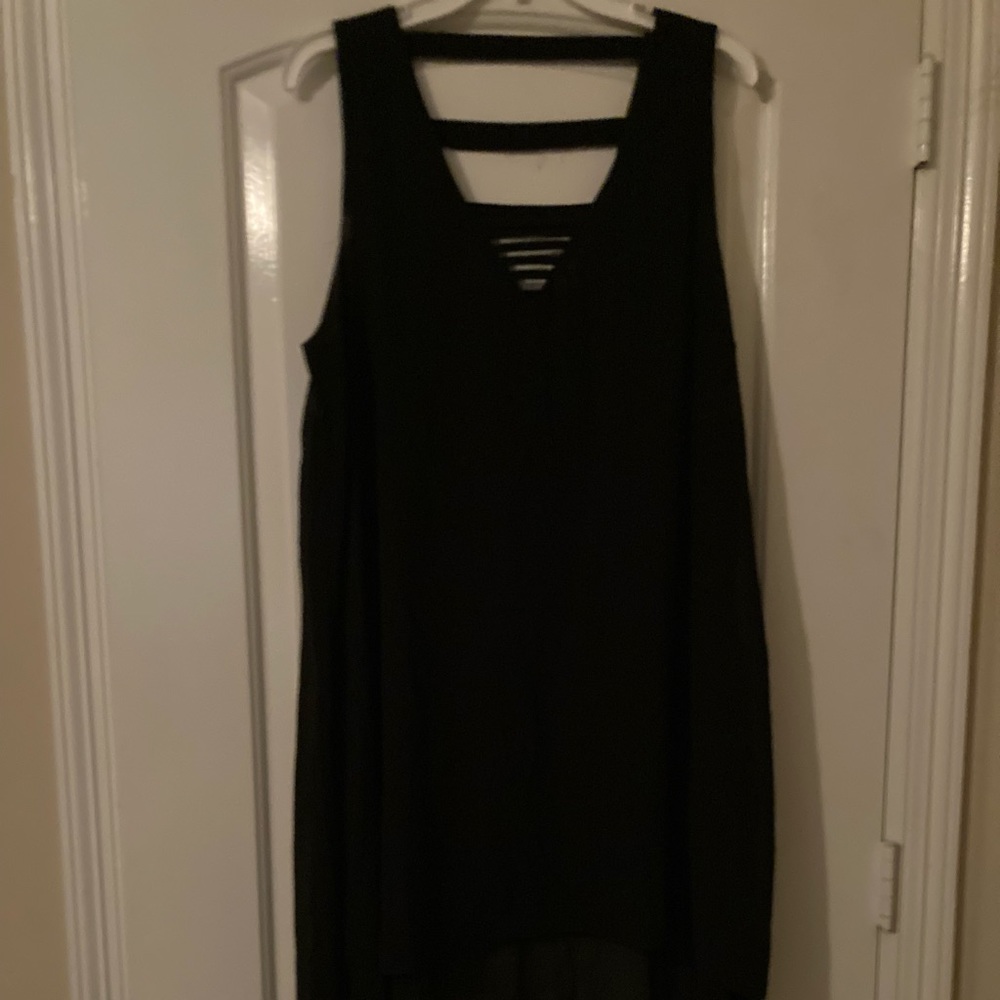 Love Riche Black Maxi high low dress